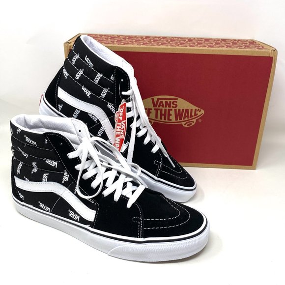 Vans Sk8 Hi Men's Size Canvas High Top Black Skateboarding White VN0A32QGQW7 - Picture 9 of 11